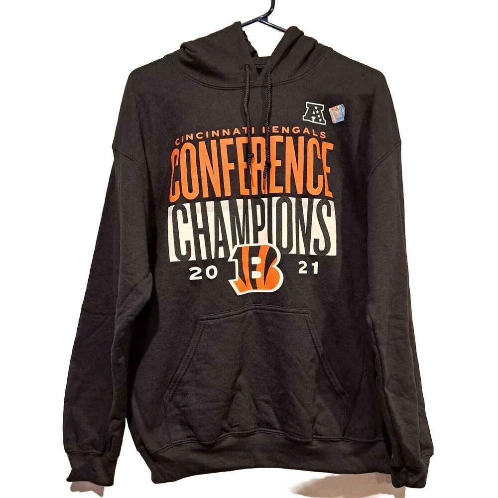 Cincinnati Bengals Conference Champions 2021 NFL Hoodie Black Size M NWOT New!